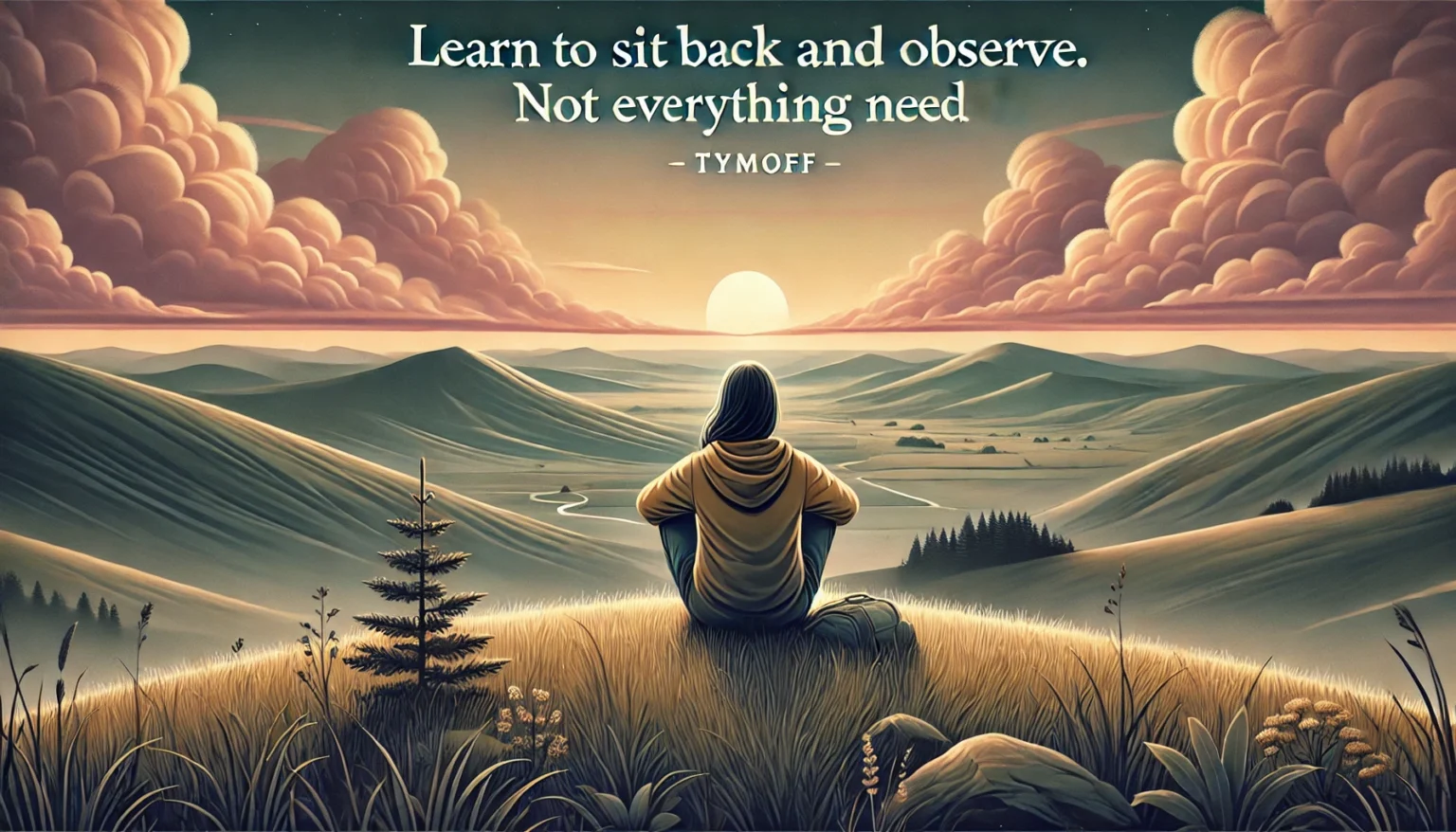 learn to sit back and observe. not everything need - tymoff